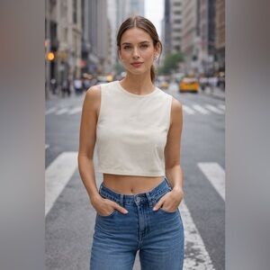 Brandon Maxwell Off White Cami Tank Small New with tag !